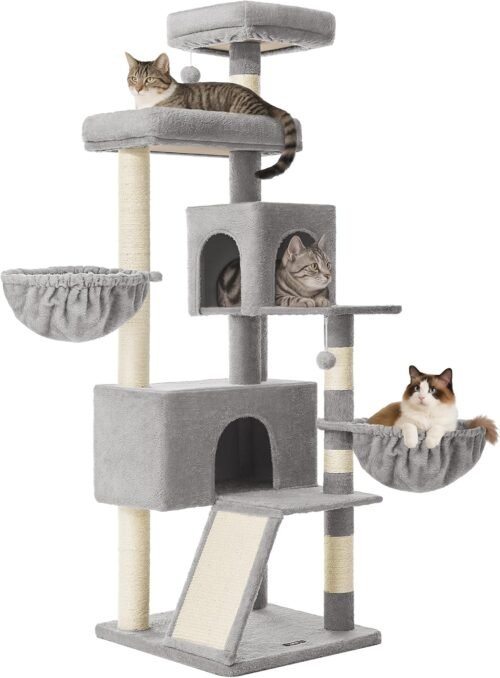 FEANDREA 67-Inch Multi-Level Cat Tree Tower